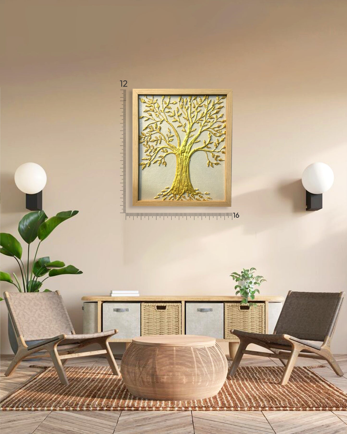 Roots and Rustle Framed Textured Wall Art