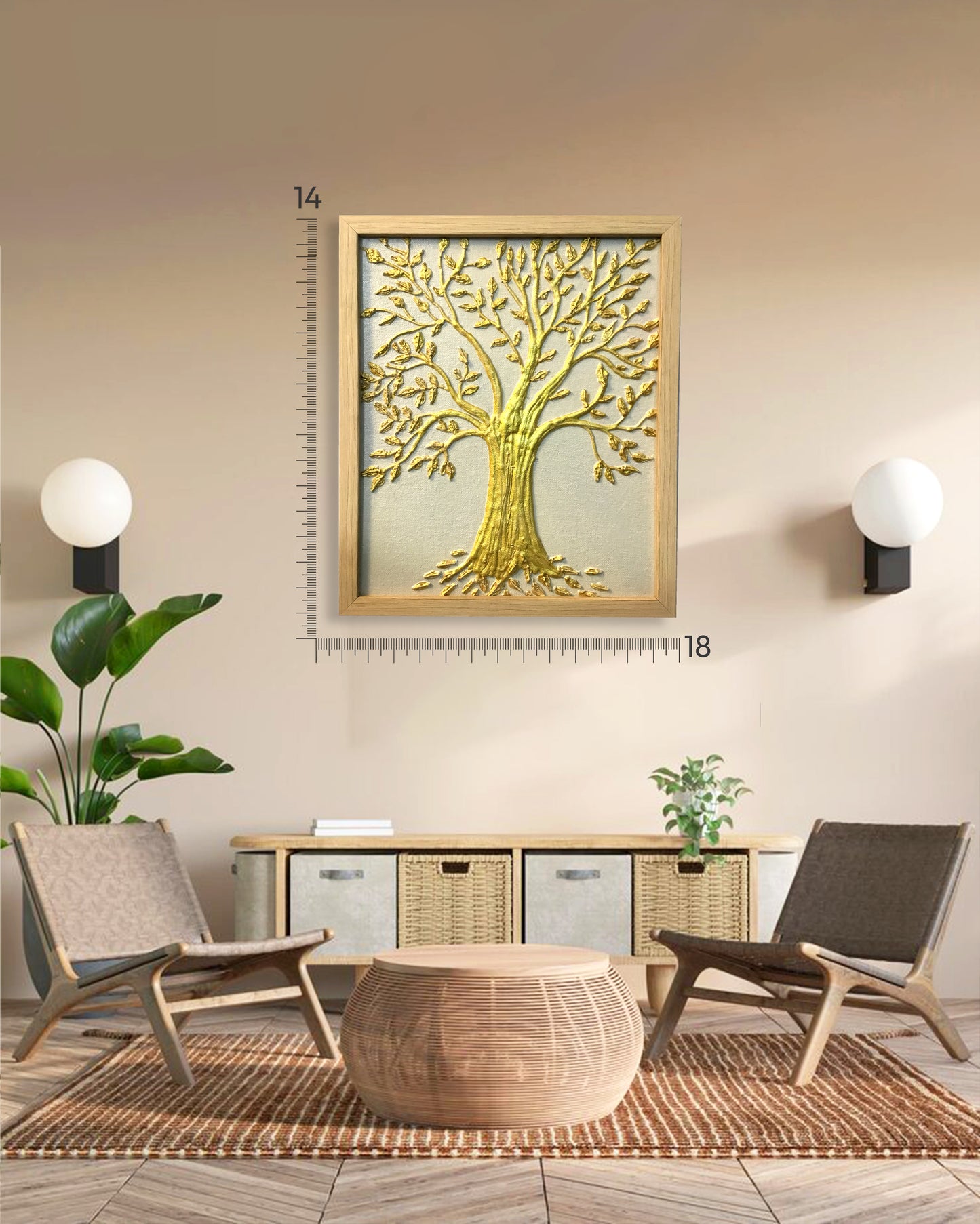 Roots and Rustle Framed Textured Wall Art