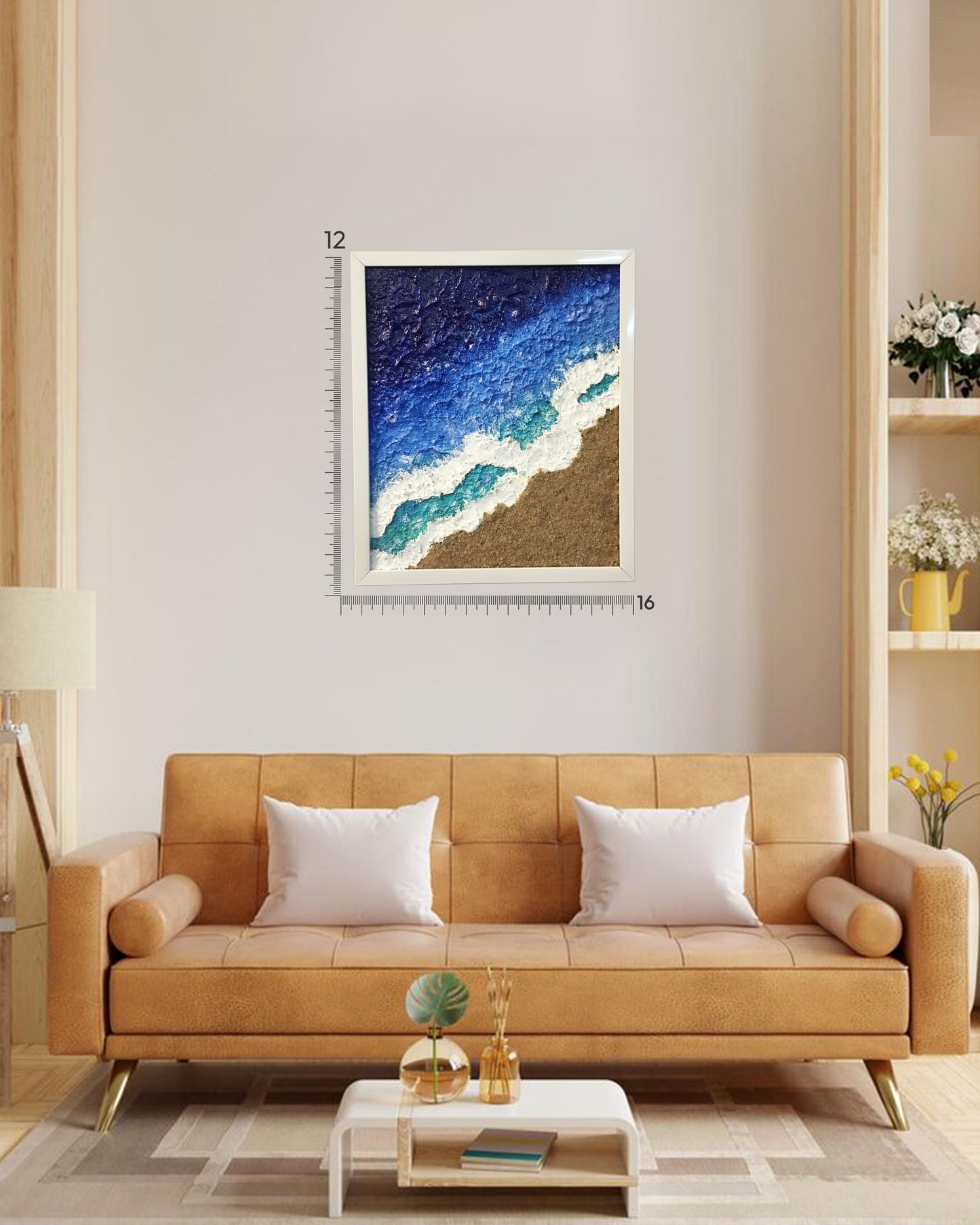 Coastal Bliss Texture Framed Wall Art