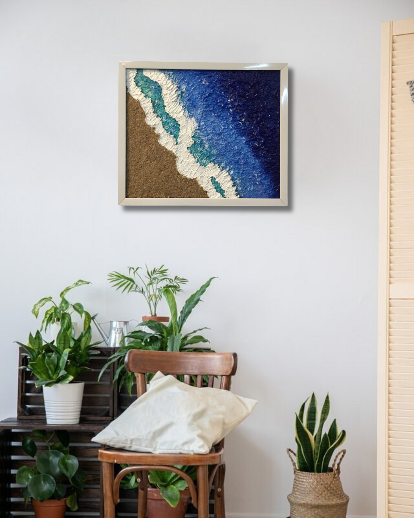Coastal Bliss Texture Framed Wall Art