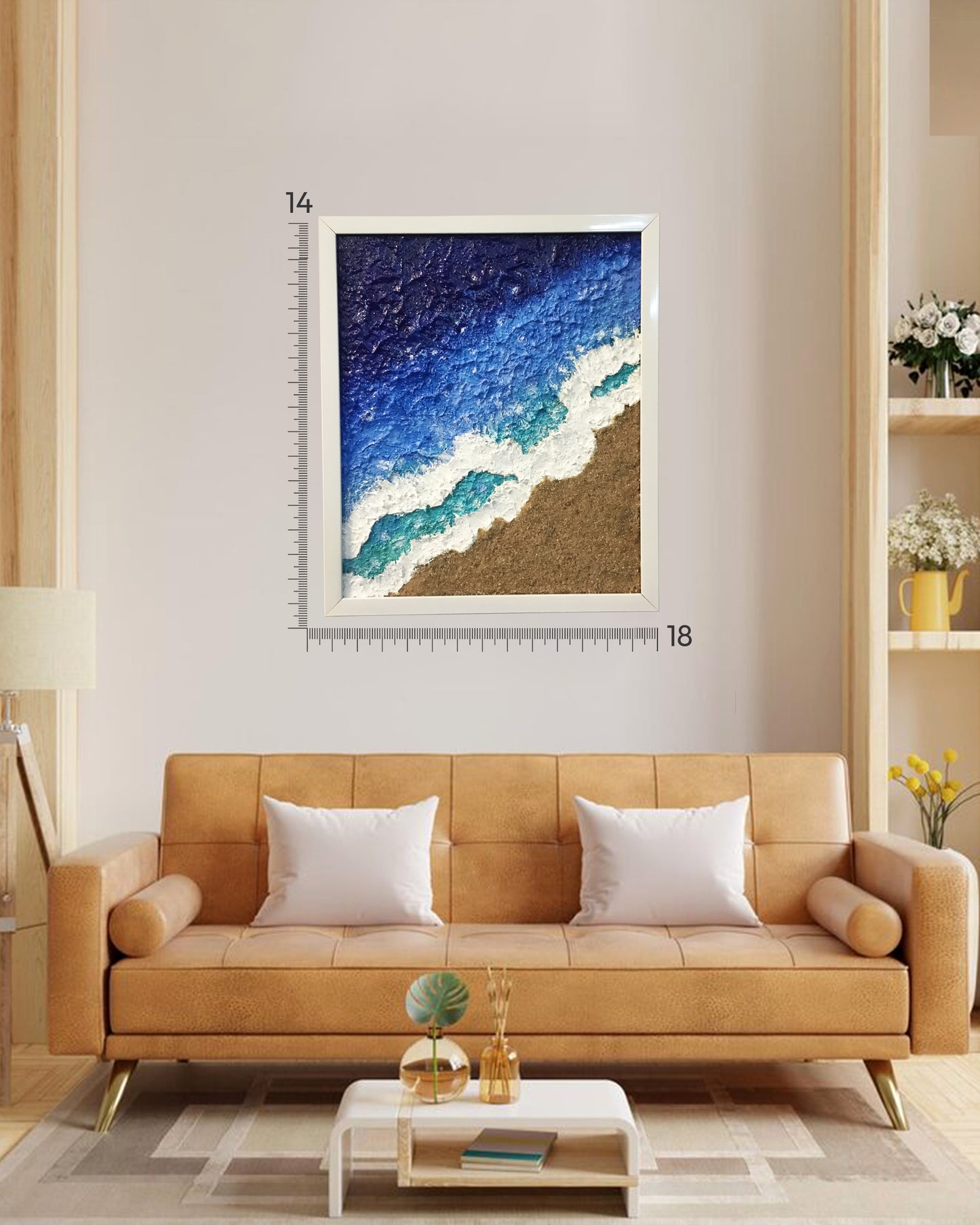 Coastal Bliss Texture Framed Wall Art
