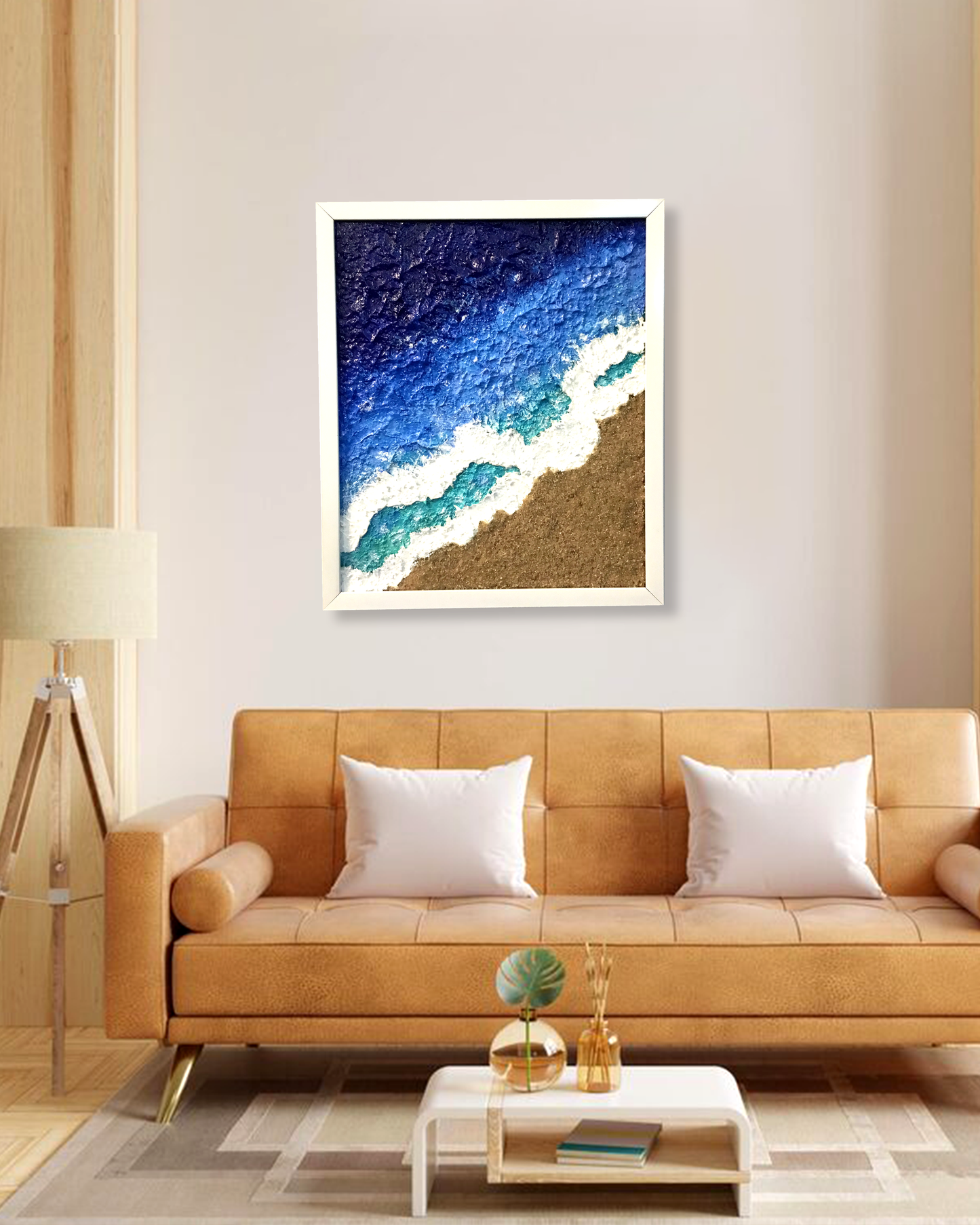 Coastal Bliss Texture Framed Wall Art
