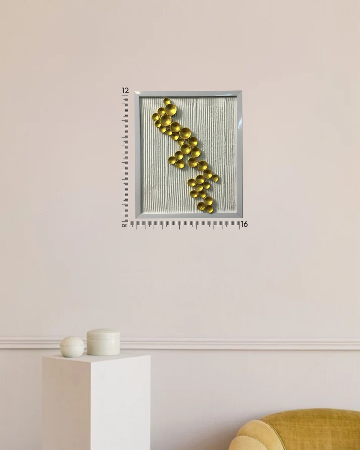 Vertical Gleam Framed Textured Art