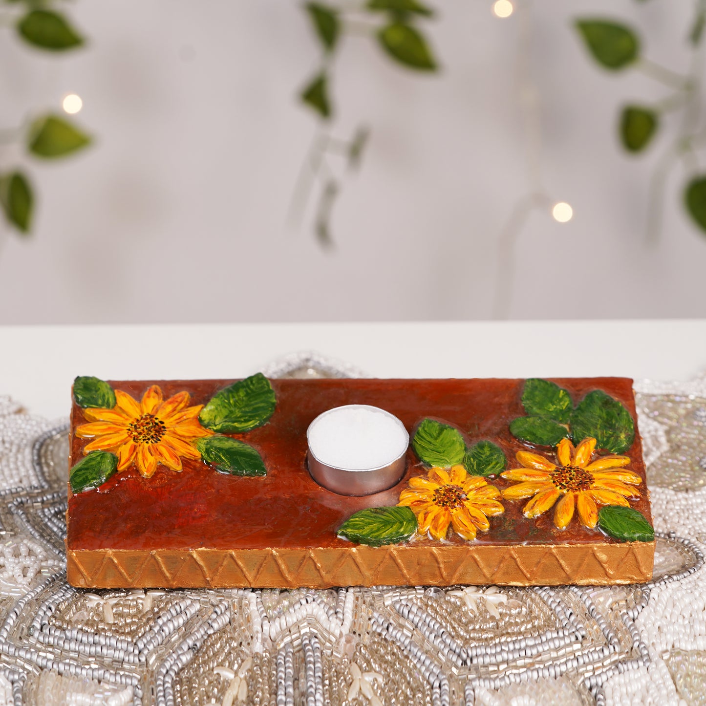 BlossomGlow Tea Light Holder