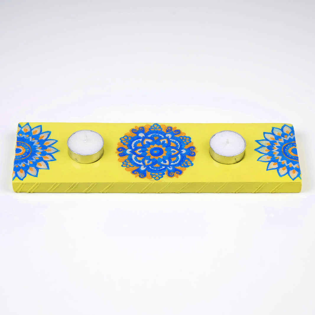 DECORATED TEA LIGHT HOLDER (SET OF 2)