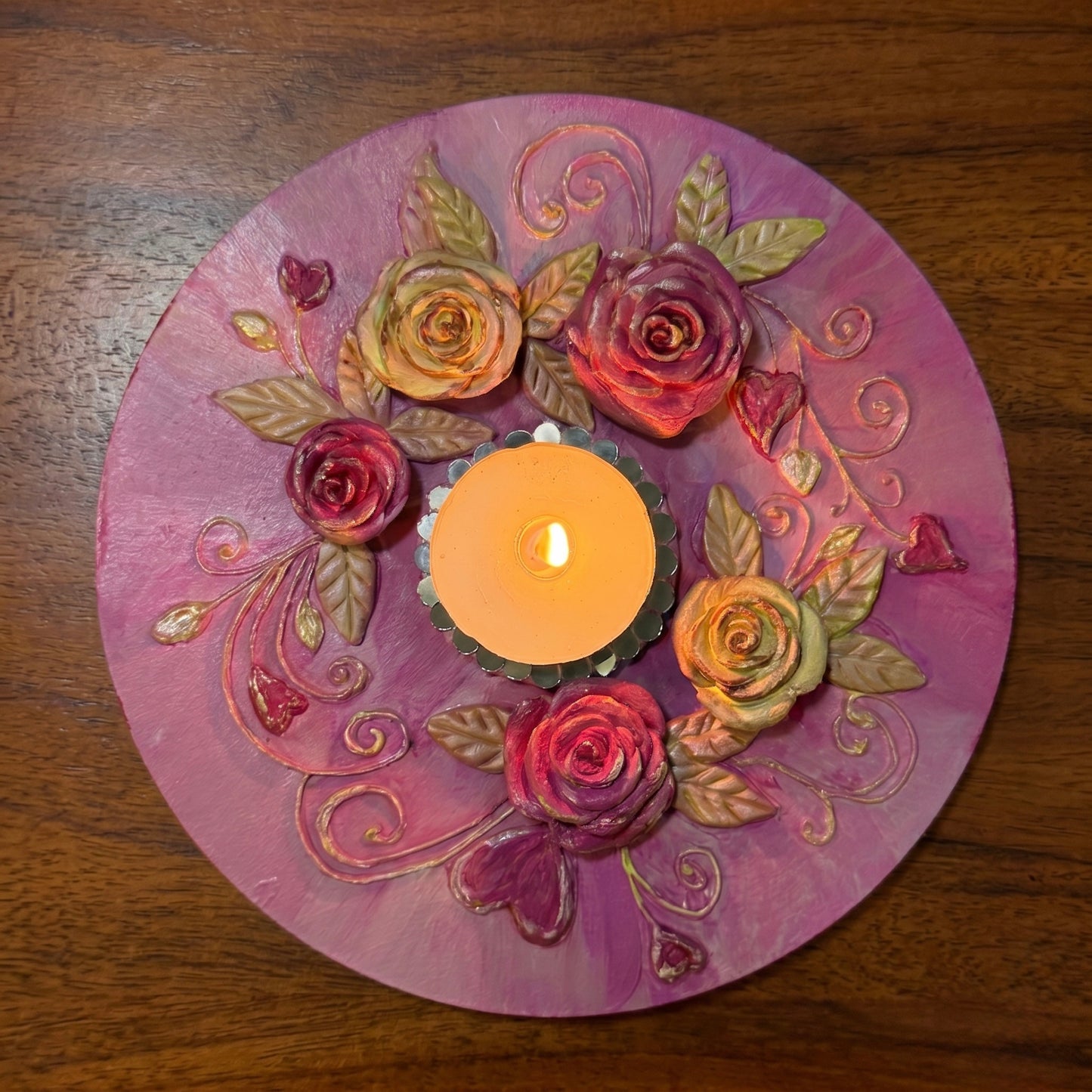 Roselle Blush Tea Light Holder