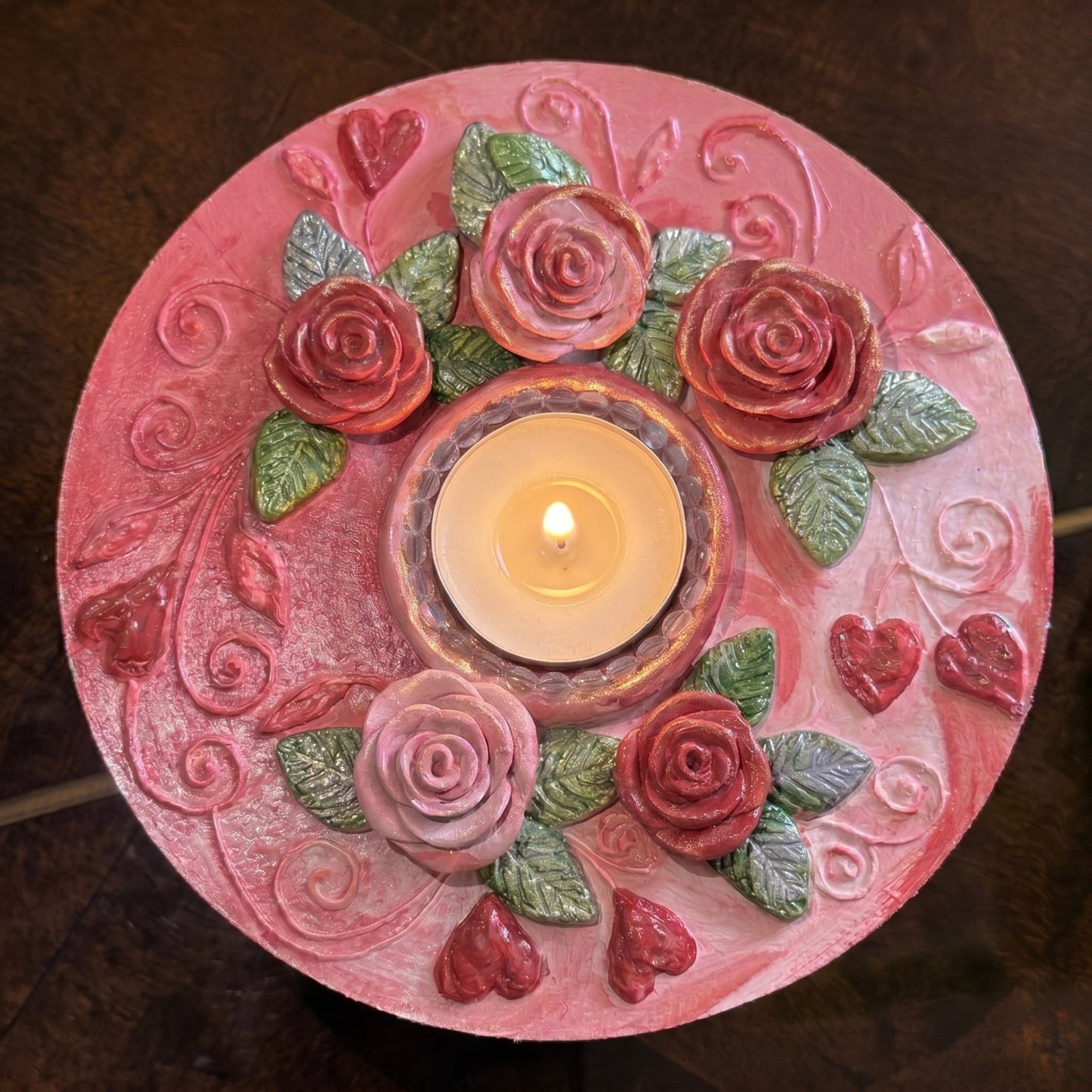 Roselle Bloom TeaLight Holder