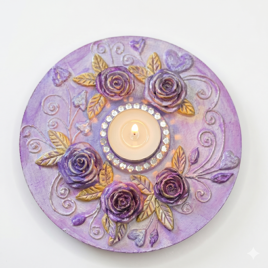 Roselle Violet Tea Light Holder