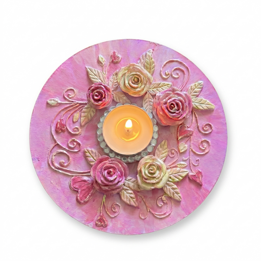 Roselle Blush Tea Light Holder