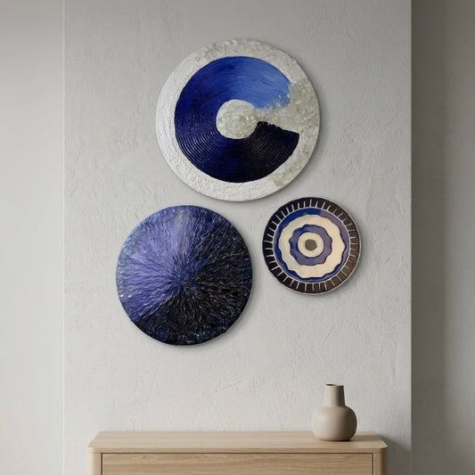 Neel chakra Textured Wall Art