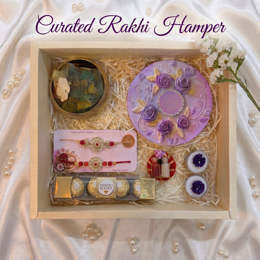 Purple Blossom Rakhi Hamper