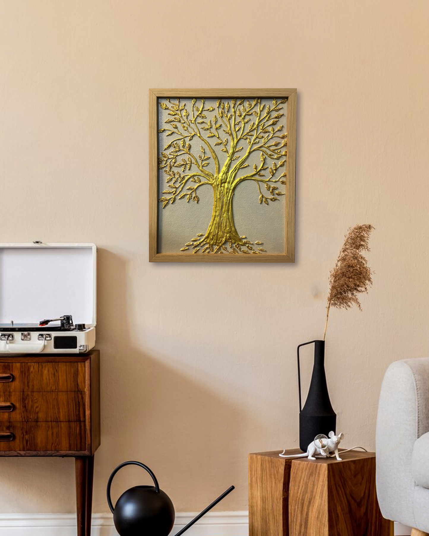 Roots and Rustle Framed Textured Wall Art